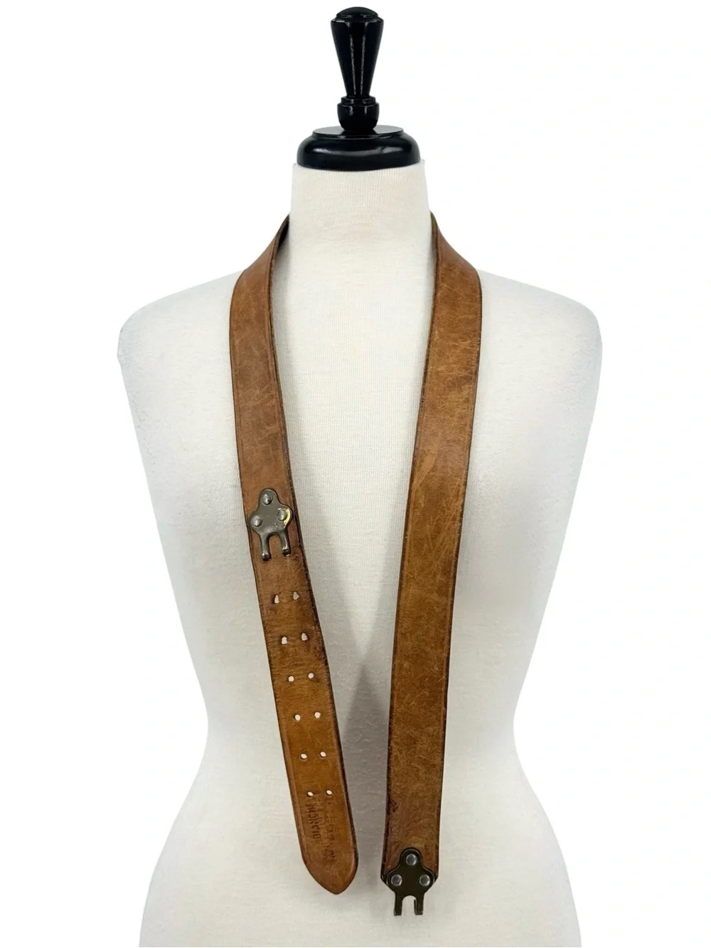 Vintage Bianchi X L.L. Bean Leather Military Rifle Sling Belt Sz 42